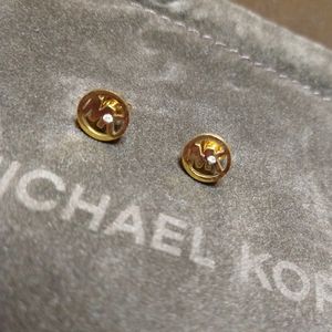 Mk gold small stud earrings